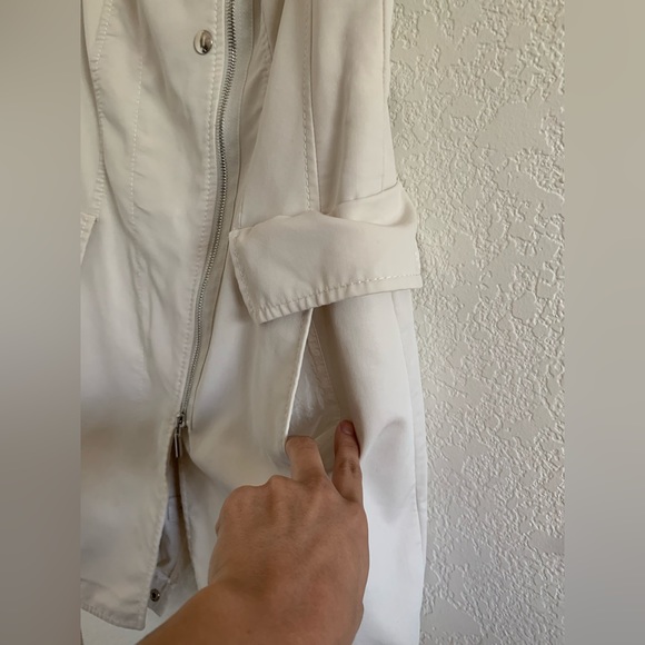 Akris Punto Full Zip Sleeveless Coat /Duster/Utility Jacket Women’s Size 6 Cream - Picture 3 of 10